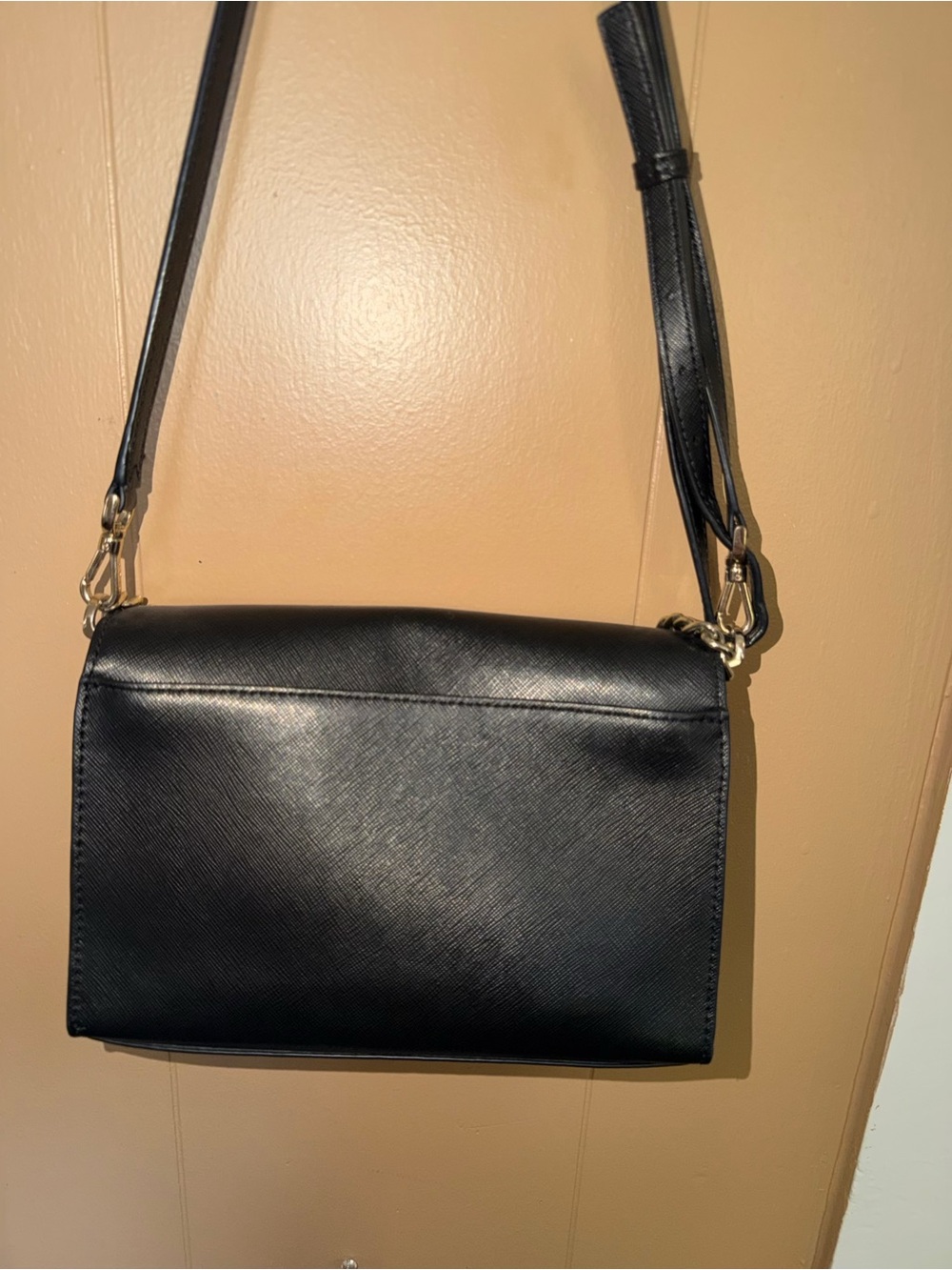 kate spade Black Saffiano Leather Crossbody Bag